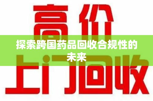 宜昌探索跨国药品回收合规性的未来