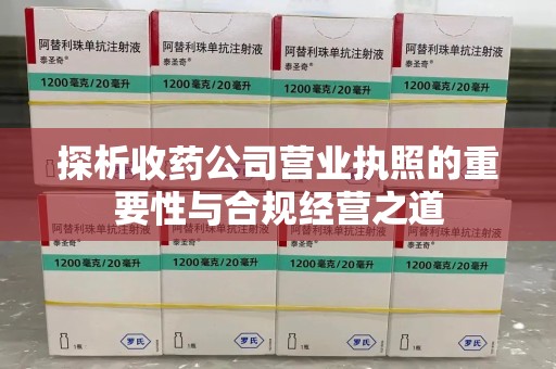 宜昌探析收药公司营业执照的重要性与合规经营之道